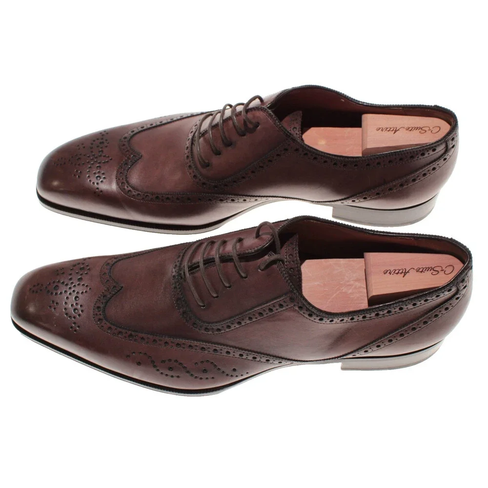 Di Bianco NWD Lace Up Oxford Dress Shoes Size 15 US in Brown Leather